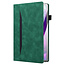 Case2go - Tablet hoes geschikt voor Apple iPad 10.9 (2022) - Business Wallet Book Case - Met pasjeshouder - Groen