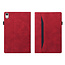 Case2go - Tablet hoes geschikt voor Apple iPad 11 (2025) A16 / Apple iPad 10.9 (2022) - Business Wallet Book Case - Met pasjeshouder - Rood