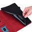 Case2go - Tablet hoes geschikt voor Apple iPad 11 (2025) A16 / Apple iPad 10.9 (2022) - Business Wallet Book Case - Met pasjeshouder - Rood