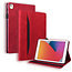 Case2go - Tablet hoes geschikt voor iPad 10.2 (2021/2020/2019) - Business Wallet Book Case - Met pasjeshouder - Rood