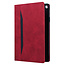 Case2go - Tablet hoes geschikt voor iPad 10.2 (2021/2020/2019) - Business Wallet Book Case - Met pasjeshouder - Rood