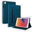 Case2go - Tablet hoes geschikt voor iPad 10.2 (2021/2020/2019) - Business Wallet Book Case - Met pasjeshouder - Donker Blauw