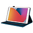 Case2go - Tablet hoes geschikt voor iPad 10.2 (2021/2020/2019) - Business Wallet Book Case - Met pasjeshouder - Donker Blauw
