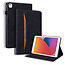 Case2go - Tablet hoes geschikt voor iPad 10.2 (2021/2020/2019) - Business Wallet Book Case - Met pasjeshouder - Zwart