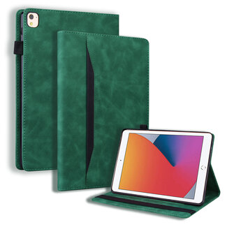 Case2go Case2go - Tablet hoes geschikt voor Apple iPad 9.7 (2017/2018) - Business Wallet Book Case - Met pasjeshouder - Groen