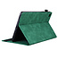 Case2go - Tablet hoes geschikt voor Apple iPad 9.7 (2017/2018) - Business Wallet Book Case - Met pasjeshouder - Groen