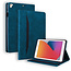 Case2go - Tablet hoes geschikt voor Apple iPad 9.7 (2017/2018) - Business Wallet Book Case - Met pasjeshouder - Donker Blauw