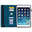 Case2go - Tablet hoes geschikt voor Apple iPad 9.7 (2017/2018) - Business Wallet Book Case - Met pasjeshouder - Donker Blauw