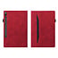 Case2go - Tablet hoes geschikt voor Samsung Galaxy Tab S9/S9 FE - Business Wallet Book Case - Met pasjeshouder - Rood