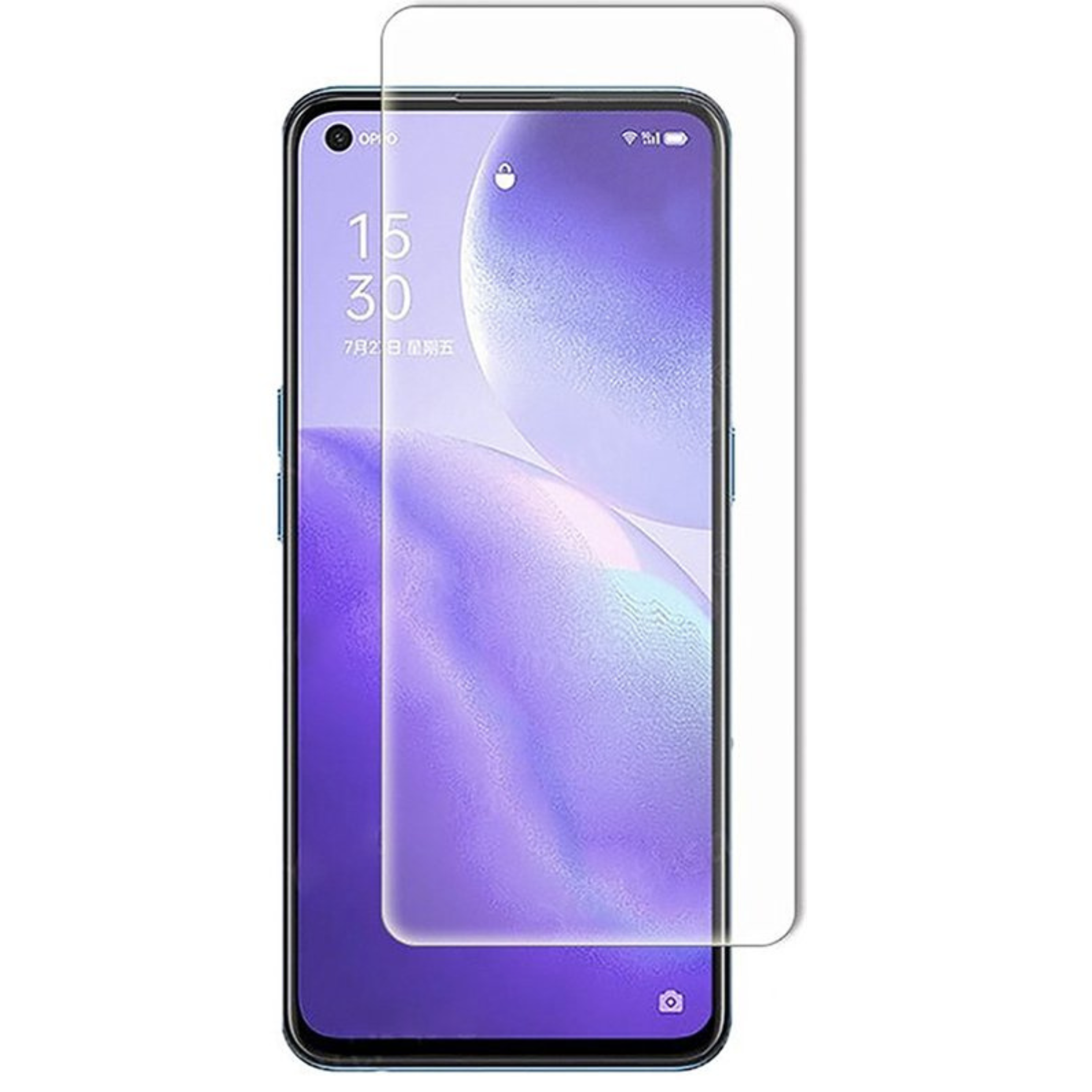 Case2go - Screenprotector geschikt voor Oppo Reno7 5G - Tempered Glass - Gehard Glas - Transparant afbeelding