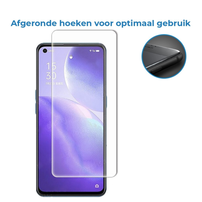 Case2go - Screenprotector geschikt voor Oppo Reno7 5G - Tempered Glass - Gehard Glas - Transparant