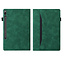 Case2go - Tablet hoes geschikt voor Lenovo Tab P12 Pro - Business Wallet Book Case - Met pasjeshouder - Groen