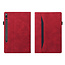 Case2go - Tablet hoes geschikt voor Lenovo Tab P12 Pro - Business Wallet Book Case - Met pasjeshouder - Rood