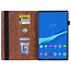 Case2go - Tablet hoes geschikt voor Lenovo Tab M10 Plus (3rd Gen) - Business Wallet Book Case - Met pasjeshouder - Bruin