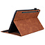 Case2go - Tablet hoes geschikt voor Samsung Galaxy Tab S7 Plus (2020) - Business Wallet Book Case - Met pasjeshouder - Bruin