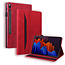 Case2go - Tablet hoes geschikt voor Samsung Galaxy Tab S7 Plus (2020) - Business Wallet Book Case - Met pasjeshouder - Rood