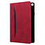 Case2go - Tablet hoes geschikt voor Samsung Galaxy Tab S7 Plus (2020) - Business Wallet Book Case - Met pasjeshouder - Rood