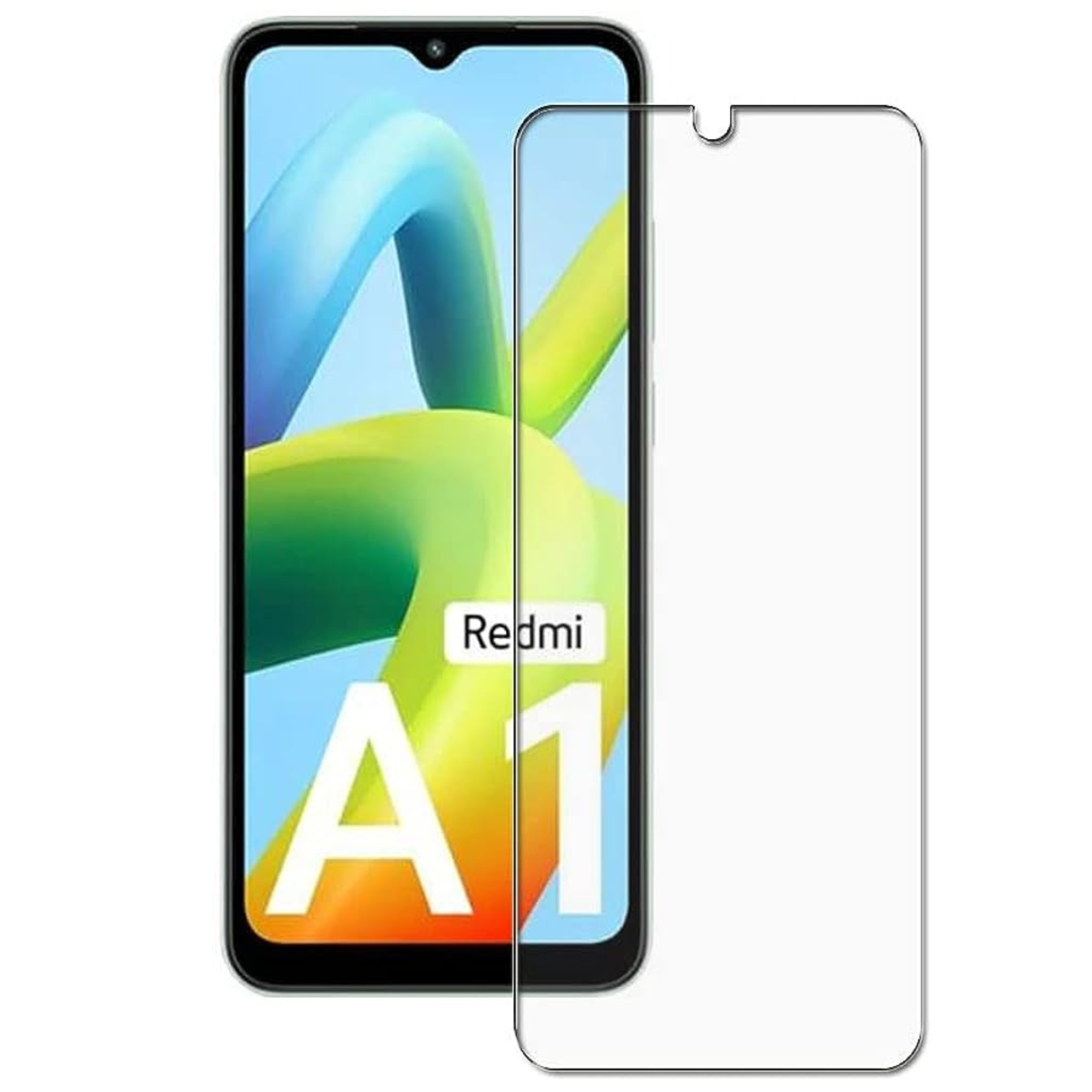 Case2go - Screenprotector geschikt voor Xiaomi Redmi A1 - Tempered Glass - Gehard Glas - Transparant afbeelding
