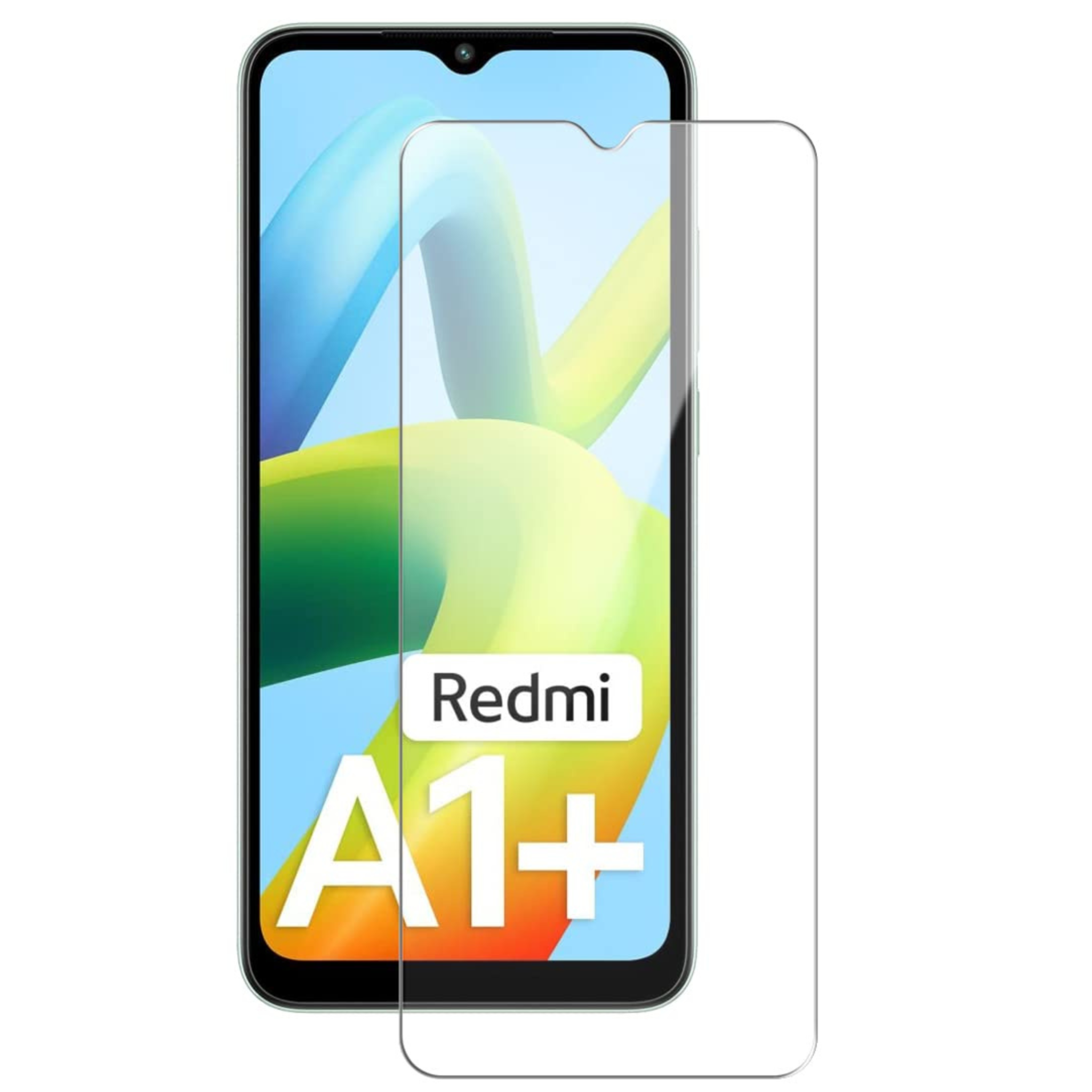 Case2go - Screenprotector geschikt voor Xiaomi Redmi A1+ - Tempered Glass - Gehard Glas - Transparant afbeelding