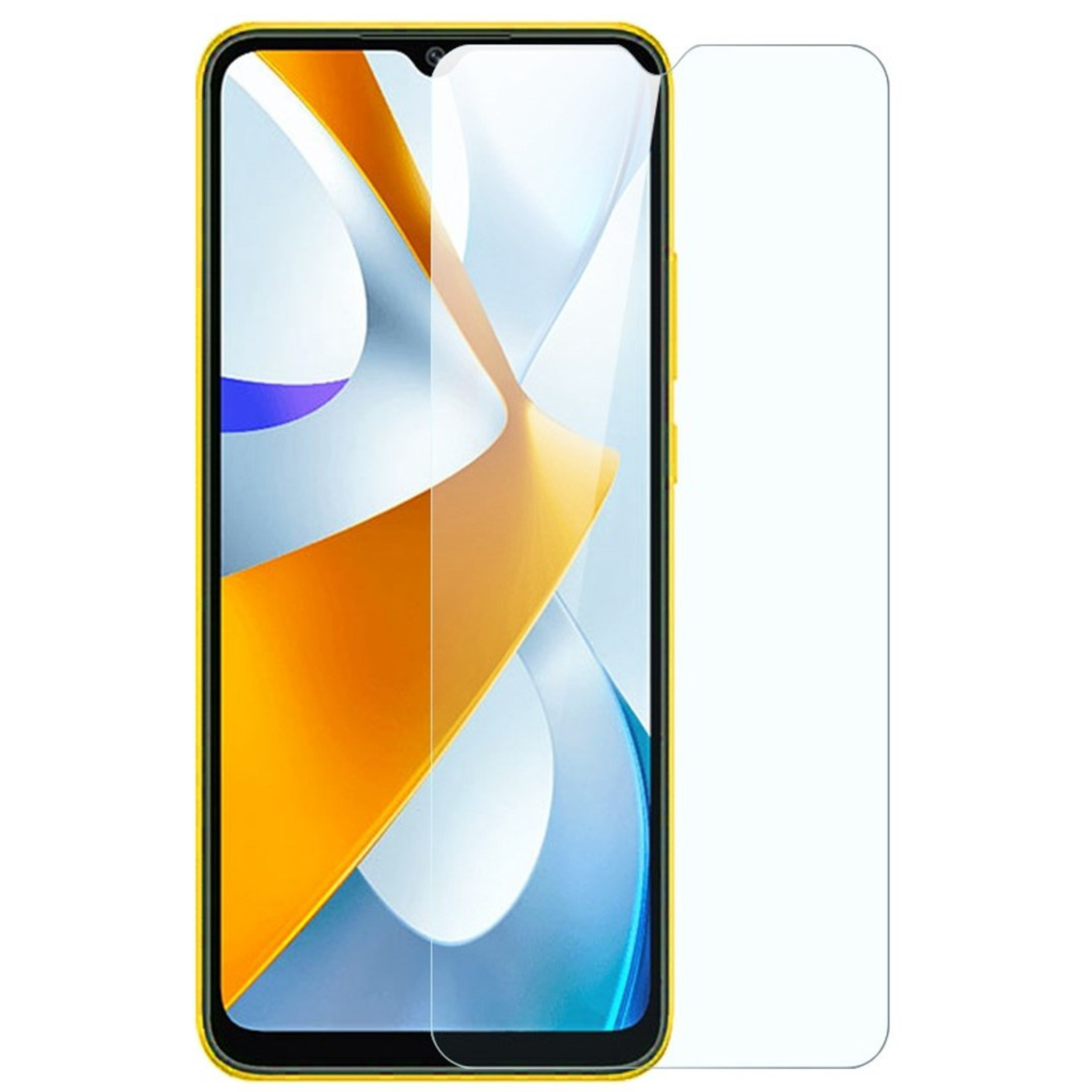 Case2go - Screenprotector geschikt voor Xiaomi Poco C40 - Tempered Glass - Gehard Glas - Transparant afbeelding
