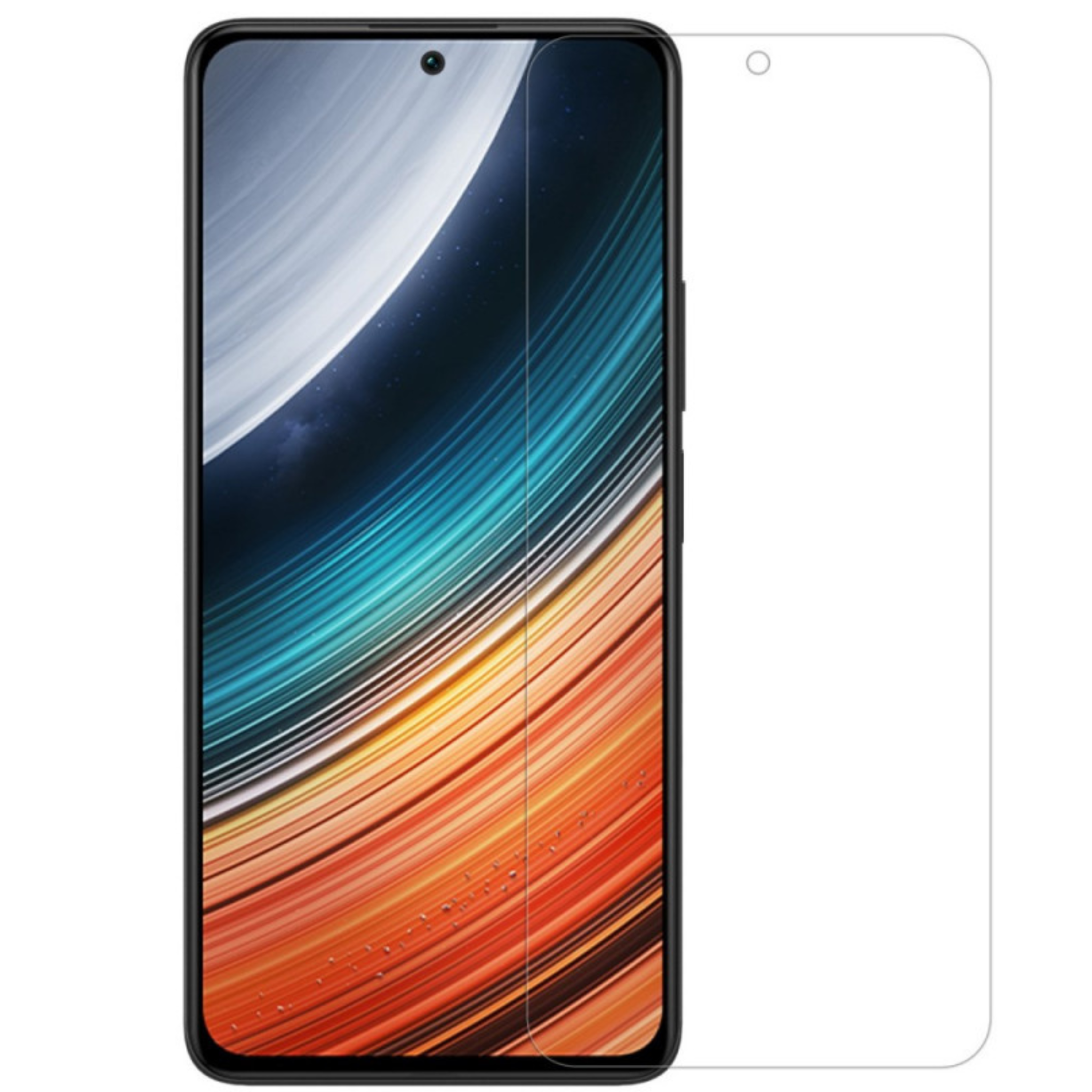 Case2go - Screenprotector geschikt voor Xiaomi Poco F4 - Tempered Glass - Gehard Glas - Transparant afbeelding