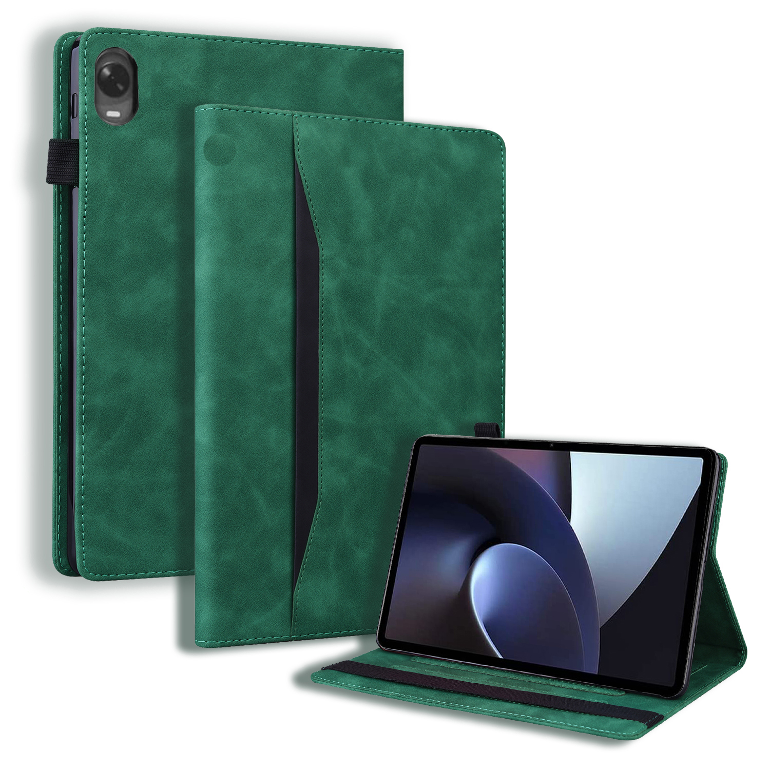 Case2go - Tablet hoes geschikt voor Oppo Pad 11 (2022) - Business Wallet Book Case - Met pasjeshouder - Groen afbeelding