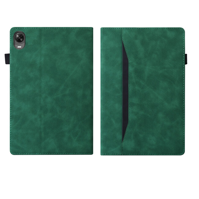 Case2go - Tablet hoes geschikt voor Oppo Pad 11 (2022) - Business Wallet Book Case - Met pasjeshouder - Groen