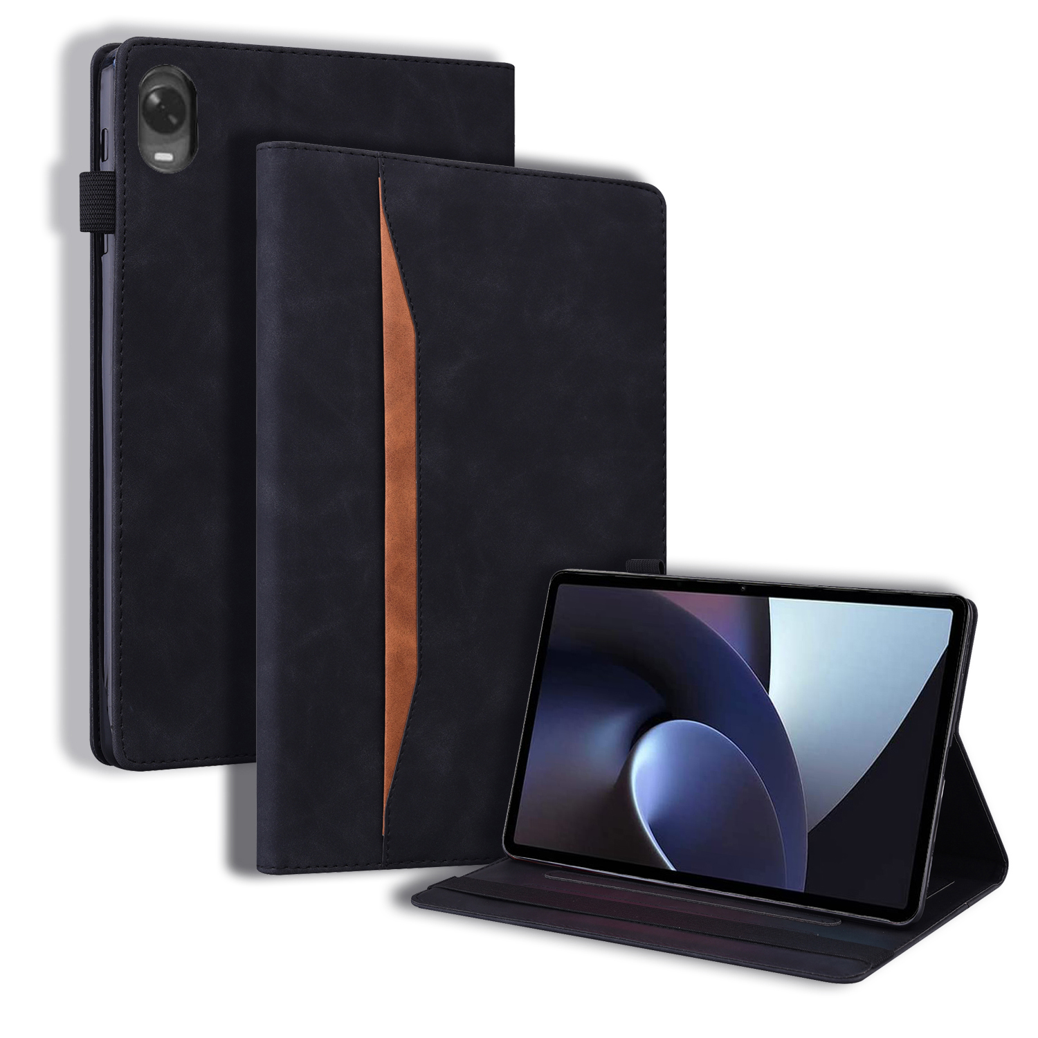 Case2go - Tablet hoes geschikt voor Oppo Pad 11 (2022) - Business Wallet Book Case - Met pasjeshouder - Zwart afbeelding