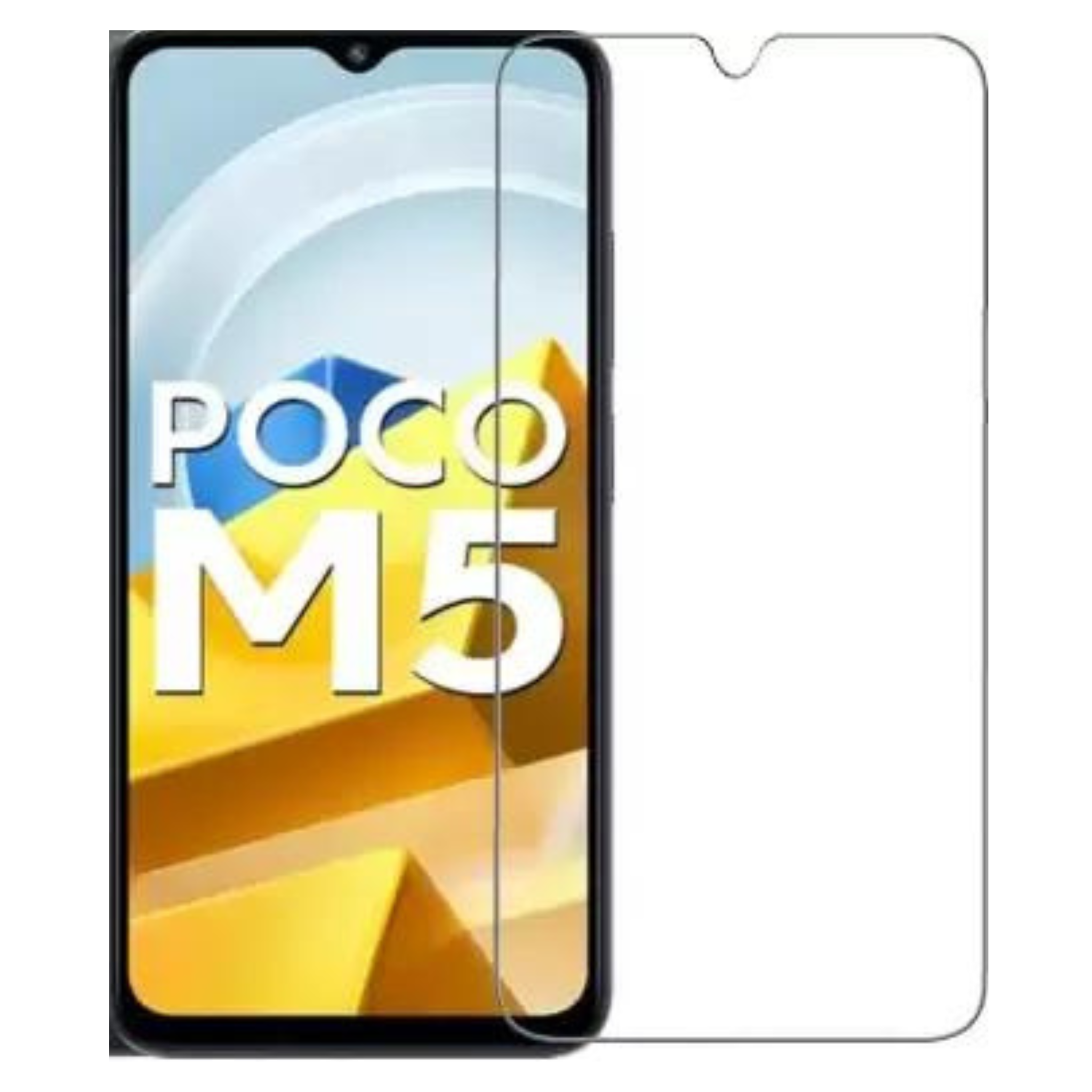 Case2go - Screenprotector geschikt voor Xiaomi Poco M5 - Tempered Glass - Gehard Glas - Transparant afbeelding