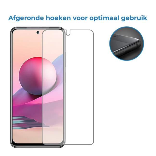Case2go - Screenprotector geschikt voor Xiaomi Redmi Note 11SE - Tempered Glass - Gehard Glas - Transparant