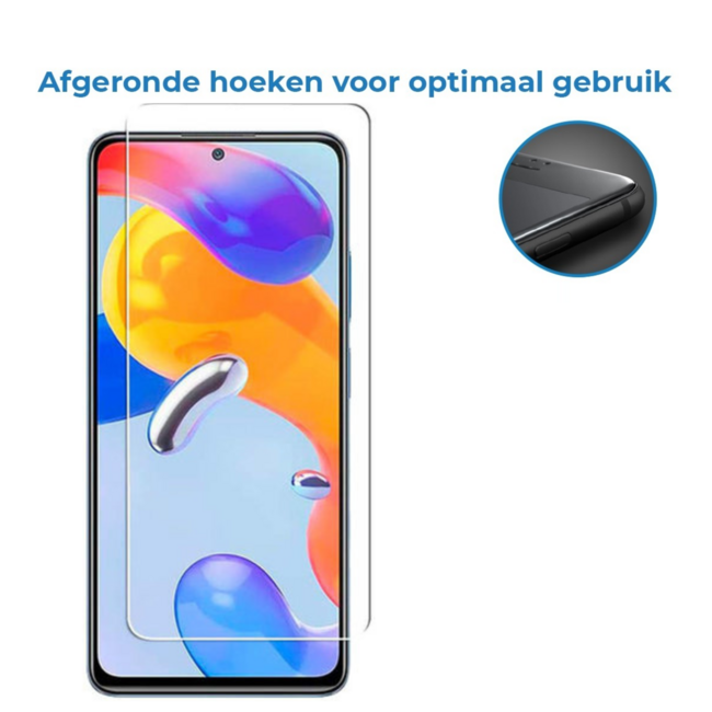 Case2go - Screenprotector geschikt voor Xiaomi Redmi Note 11T Pro - Tempered Glass - Gehard Glas - Transparant