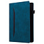 Case2go - Tablet hoes geschikt voor Samsung Galaxy Tab S9 Ultra (2023) - Business Wallet Book Case - Met pasjeshouder - Donker Blauw