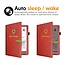 Case2go - E-reader hoes geschikt voor Pocketbook Inkpad 4/ Inkpad color 2 en 3 - Sleepcover - Auto/Wake functie - Met handstrap - Rood