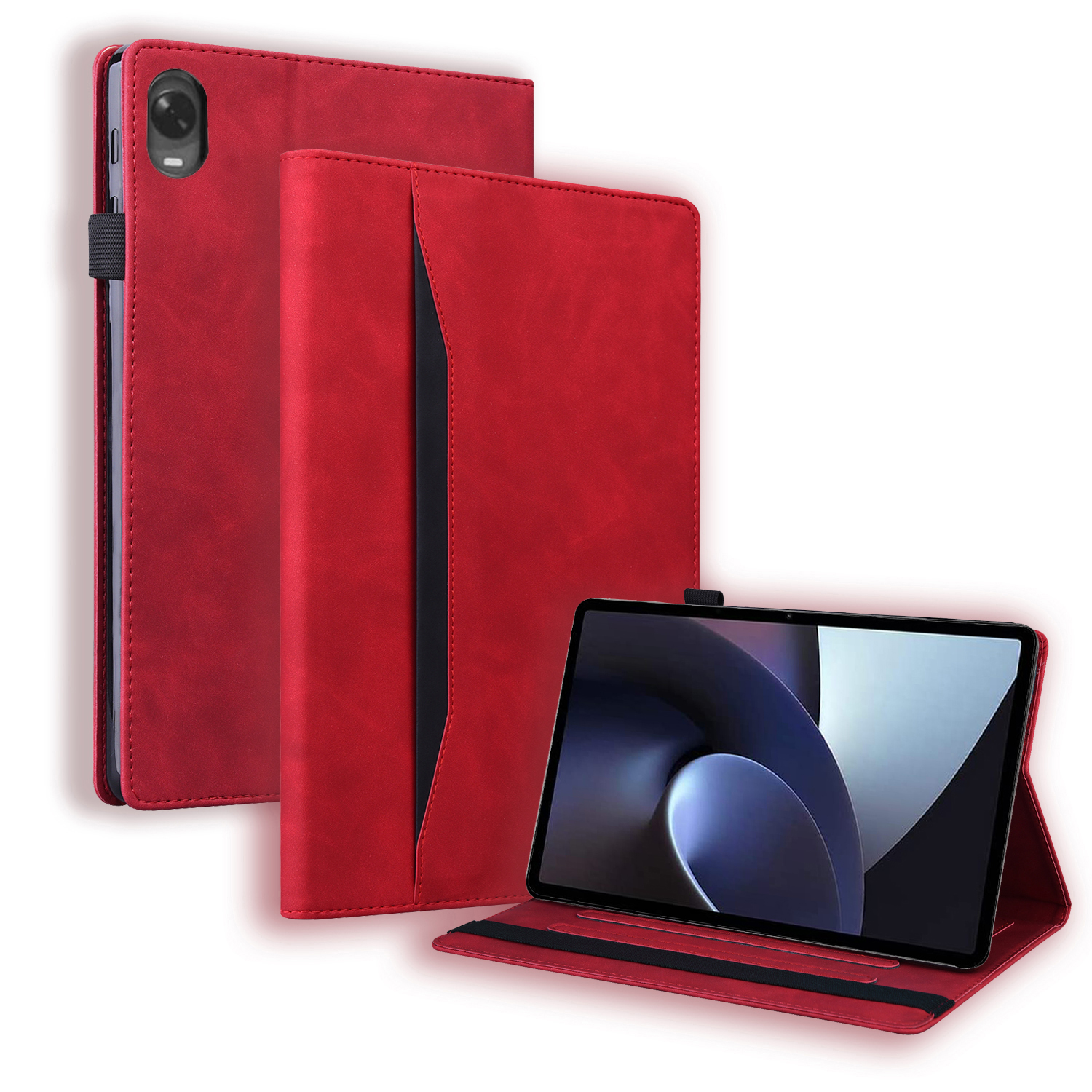 Case2go - Tablet hoes geschikt voor Oppo Pad 11 (2022) - Business Wallet Book Case - Met pasjeshouder - Rood afbeelding