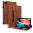 Case2go - Tablet hoes geschikt voor Apple iPad Pro 12.9 (2022) - Business Wallet Book Case - Met Pasjeshouder - Bruin
