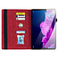 Case2go - Tablet hoes geschikt voor Lenovo Tab P11 - Business Wallet Book Case - Met Pasjeshouder - Rood