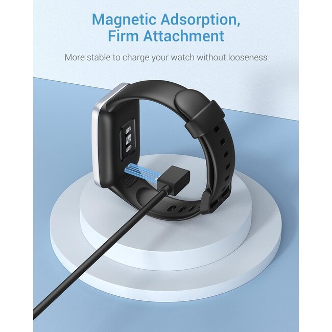 Case2go - 2-Pack - Oplaadkabel geschikt voor Redmi Watch 3 / Xiaomi Redmi Watch 2 Lite / Xiaomi Redmi Smart Band Pro / Xiaomi Smart Band 7 Pro - USB - 1.0 meter - Zwart