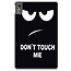 Case2go - Tablet hoes geschikt voor Lenovo Tab M10 5G - Tri-Fold Book Case - Auto/Wake functie - Don't touch me