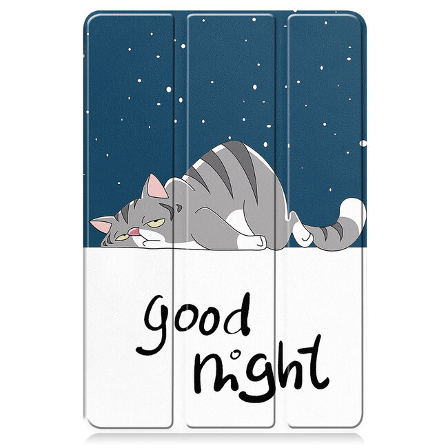 Case2go - Tablet hoes geschikt voor Lenovo Tab M10 5G - Tri-Fold Book Case - Auto/Wake functie - Good Night