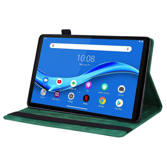 Case2go - Hoes geschikt voor Amazon Fire Max 11 (2023) - Business Wallet Book Case - Met pasjeshouder - Groen