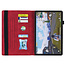 Case2go - Hoes geschikt voor Amazon Fire Max 11 (2023) - Business Wallet Book Case - Met pasjeshouder - Rood