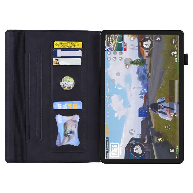 Case2go - Hoes geschikt voor Amazon Fire Max 11 (2023) - Business Wallet Book Case - Met pasjeshouder - Zwart