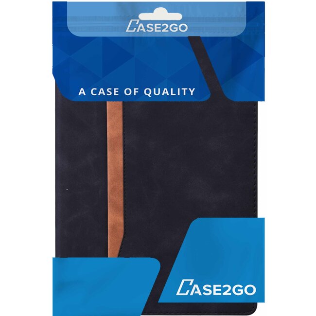 Case2go - Hoes geschikt voor Amazon Fire Max 11 (2023) - Business Wallet Book Case - Met pasjeshouder - Zwart