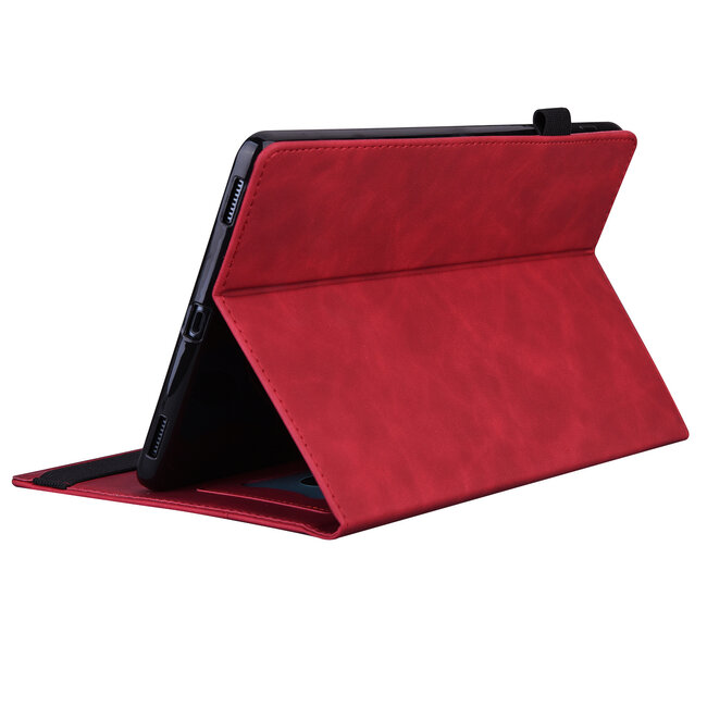 Case2go - Hoes geschikt voor Amazon Fire 7 (2022) - Business Wallet Book Case - Met pasjeshouder - Rood
