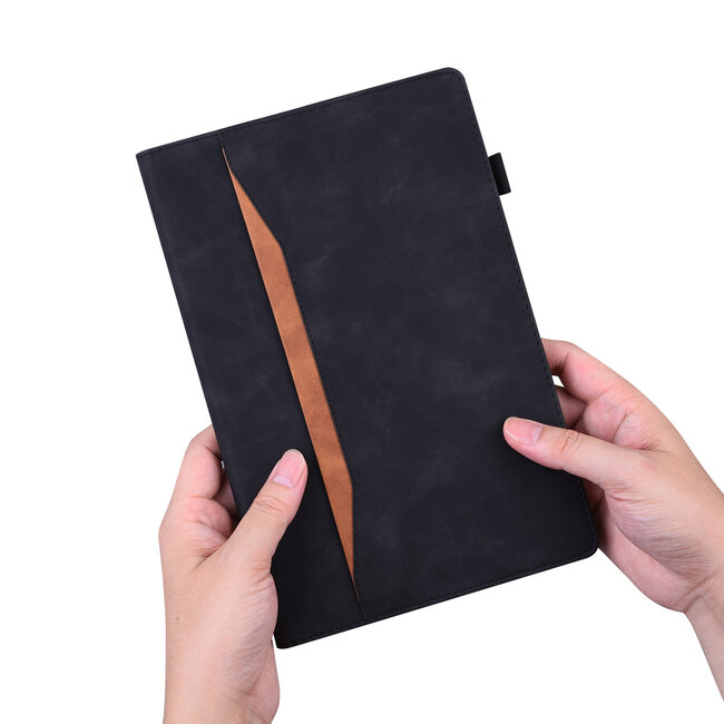 Case2go - Hoes geschikt voor Amazon Fire 7 (2022) - Business Wallet Book Case - Met pasjeshouder - Zwart