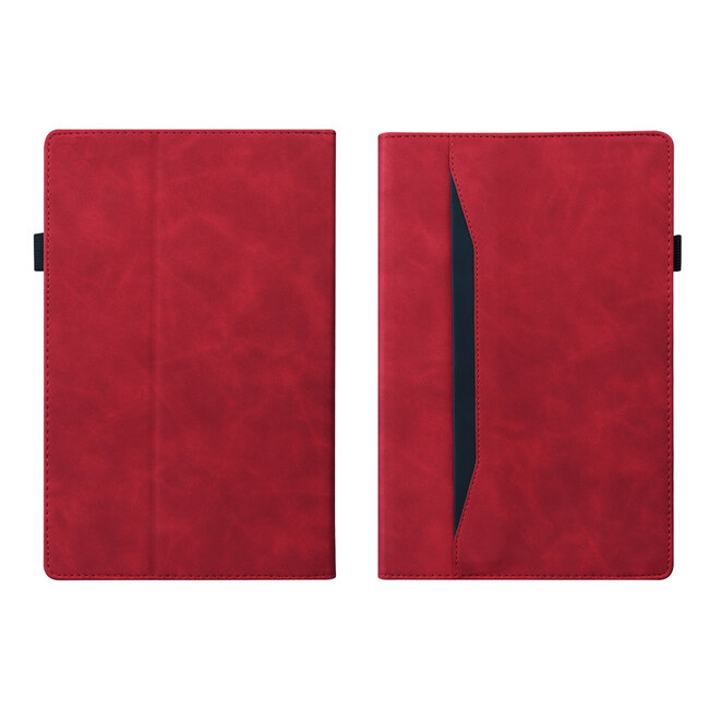 Case2go - Hoes geschikt voor Kindle Paperwhite (2021) - Business Wallet Book Case - Met pasjeshouder - Rood