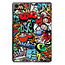 Case2go - Tablet hoes geschikt voor Samsung Galaxy Tab A9 (2023) - Tri-fold hoes met auto/wake functie - 8 inch - Graffiti