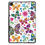 Case2go - Tablet hoes geschikt voor Samsung Galaxy Tab A9 (2023) - Tri-fold hoes met auto/wake functie - 8 inch - Vlinders