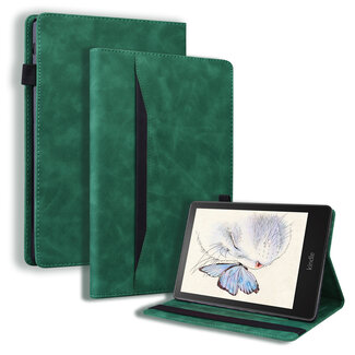 Case2go Case2go - Hoes geschikt voor Kindle Paperwhite (2021) - Business Wallet Book Case - Met pasjeshouder - Groen