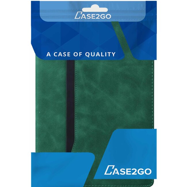 Case2go - Hoes geschikt voor Kindle Paperwhite (2021) - Business Wallet Book Case - Met pasjeshouder - Groen